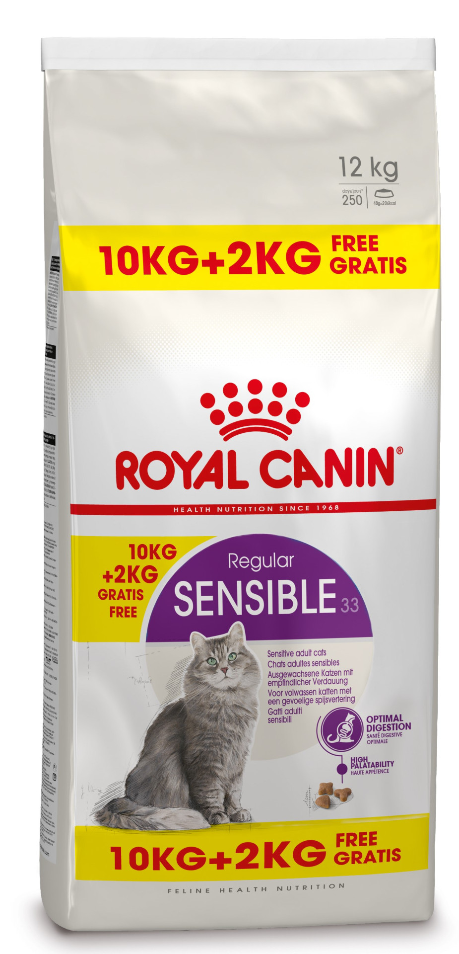 10 + 2 kg Royal Canin kattenvoer Sensible 33